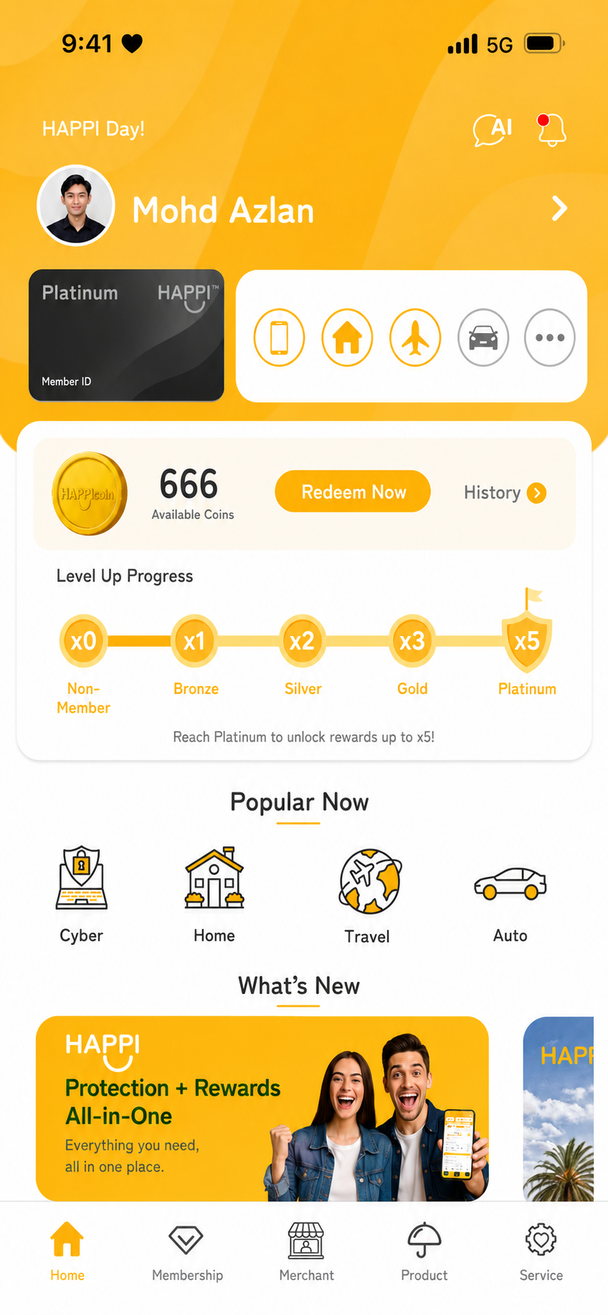 HAPPI App screen